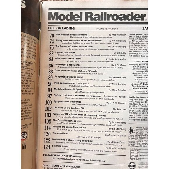Vintage Model Railroader Magazines Lot of 6 Issues  JAN FEB MAR APR AUG DEC 1981 - Picture 3 of 13